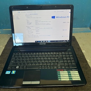 * Gifu departure ^FRONTIER/ laptop /FRNP511/COREi 5/Windows10/ power cord less /500GB/RAM4.00GB/ present condition goods R6.2/12*