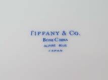 ◎W8 美品!Tiffany&co/ティファニー bone china alpine blue/アルパインブルー プレート6枚 直径19cm/洋食器 セット ブランド ボーンチャイ_画像9
