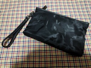 * prompt decision! postage included!*[cmy select] camouflage pattern clutch bag *S* unused goods!