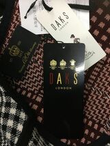 ■売切SALE■新品タグ付! 国内正規 8.3万円 DAKs ダックス 英国王室ご用達 120thアニバーサリー ハウスチェック ニット コート LL 13号_画像6