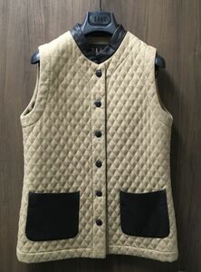 ■売切SALE■新品タグ付! 国内正規 10.4万円 DAKs ダックス 英国王室ご用達 イタリー製 インポート! ラムスキン ジレ ハウスチェック M~L