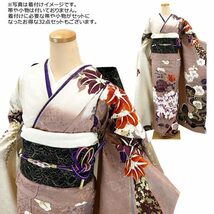 仕立て付き 正絹 振袖単品 牡丹柄 藤 f-007-t 黒 モカ色 アイボリー 金駒刺繍 刺繍 成人式 卒業式 結婚式_画像1