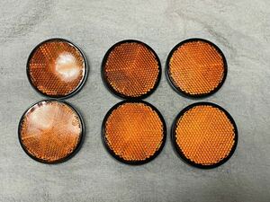 KOITO 小糸製作所　反射板 リフレクター 丸型 オレンジ 6個セット　新品 250-11316 その2