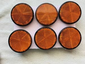 KOITO 小糸製作所　反射板 リフレクター 丸型 オレンジ 6個セット　新品 250-11316 その4