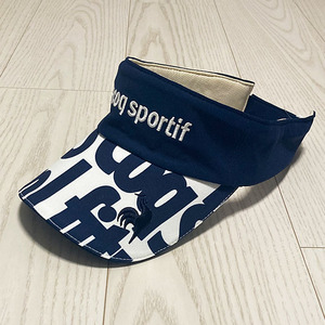 le coq sportif サンバイザー ルコック レディース ネイビー FR ☆極美品