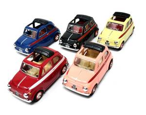 【送料無料】5色セット　Majani Fiat　マイアーニ 1/48 フィアット500★プルバック★アムール・デュ・ショコラ　バレンタインギフト