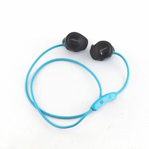 BOSE SoundSport wireless headphones ワイヤレスイヤホン USED品 スポーツ向け 防滴 NFC対応 マイク ボーズ アクア 完動品 1円〜 S V0003