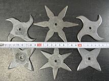 [KA505] 手裏剣 6点 鉄製 忍者 おもちゃ NINJA SHURIKEN 武具_画像4