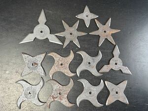 [KA508] 手裏剣 12点 鉄製 忍者 おもちゃ NINJA SHURIKEN 武具