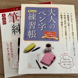 新品未使用2冊セット!書き込み式 大人のペン字練習帳／大人の筆ペン字練習帳