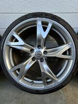 日産 フェアレディZ Z34 純正アルミホイール 4本セット 225/40R19 9j +47 255/35R19 10j +30 114.3 5H RAYS レイズ バリ溝　直接取引のみ_画像4