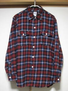 POST O'ALLSのTHe NAVY CUT 2 cotton flannel plaid　ポストオーバーオールズ