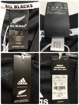 【新品】 adidas ALL BLACKS アディダス ラグビー オールブラックス 1ST レプリカ ジャージ ユニフォーム サイズM 半袖 黒 AP5663_画像9