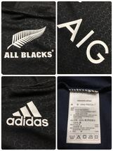 【新品】 adidas ALL BLACKS アディダス ラグビー オールブラックス 1ST レプリカ ジャージ ユニフォーム サイズM 半袖 黒 AP5663_画像5