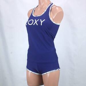 U7582★ROXY ツーピース 水着 レディース Mサイズ ネイビー 水泳 競泳 女子 タンキニ スイムウェア セパレート スイミング プール ビーチ