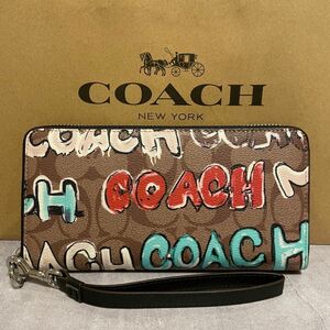 新品　コーチ COACH シグネチャー レインボー マルチカラー ストラップ付き