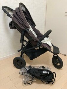  air buggy 3 wheel stroller buggy here brake tea color [ freebie attaching ] mileage *