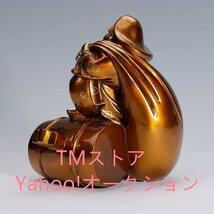 仏像 大黒天 子 真鍮材質 開運招福七福神 総高20.5cm_画像3