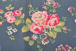 Cathkidston生地スプレーフラワーnavy1M×145cm/664