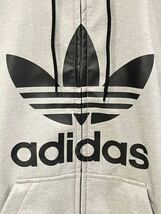 希少！ adidas アディダス GREELEY JACKET トレフォイル スノージャケット スノーボードウエア ミッドレイヤー グレー系 XS 大きめ 新規×_画像2