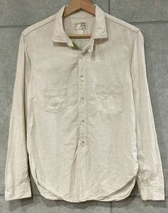 大人気モデル！ FREEWHEELERS フリーホイーラーズ HOBO’S JOINT WORK SHIRTS “DELTA BLUES” ベージュ 15サイズ リアルマッコイズ 新規×