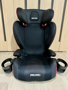 【送料無料】RECARO レカロ ジュニアシート/チャイルドシート レカロ J3 ブラック（ブラックカラー/レッドステッチ ドリンクホルダー２個付