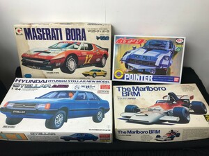 ●ジャンク カープラモデル4個セット『マセラーティ ボーラ、ポインター、マルボロ BRM、ステラ』