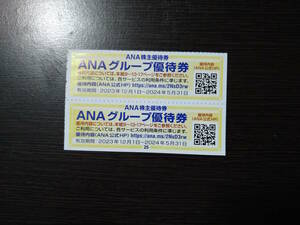 【最新・送料無料！新品・未使用】ANAグループ優待券（２枚）2024年5月31日まで【全日空・ANA株主優待】