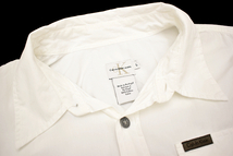 Y-6642★送料無料★美品★CK Calvin Klein カルバンクライン★ポルトガル製 ロゴ 胸ポケット ホワイト白 長袖 コットン ドレス シャツ Ｌ_画像3