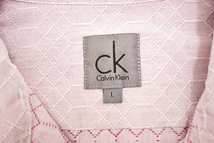 Y-6789★送料無料★超美品★CK Calvin Klein カルバンクライン オンワード樫山★メンズ男性 ワイン 豪華な織り生地 長袖 ドレス シャツ Ｌ_画像3