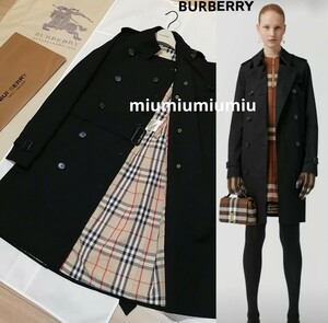 最終価格●本物上質●美品　バーバリー　ロンドン　BURBERRY LONDON トレンチコート ノバチェック BLACK ブラック 黒　XS S イングランド製