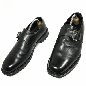 【リーガル】本物 REGAL 靴 26cm 黒 モンクストラップ ビジネスシューズ 本革 レザー 男性用 メンズ 26 EE