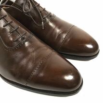 【クロケット＆ジョーンズ】本物 CROCKETT&JONES 靴 27cm 茶 ビジネスシューズ 内羽根式 COURTENAY 本革 レザー 男性用 メンズ 9 E_画像8