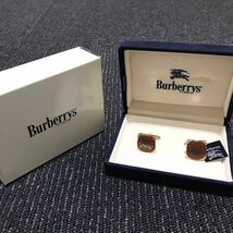 未使用品【バーバリー】本物 Burberrys カフス ロゴモチーフ シルバー925 カフスボタン カフリンクス 紳士 メンズ 日本製 ケース 送料520円_画像1