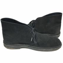 【クラークス】本物 Clarks 靴 26.5cm 黒 ショートブーツ ハイカットシューズ カジュアルシューズ スエード 男性用 メンズ UK 8 1/2 G_画像7