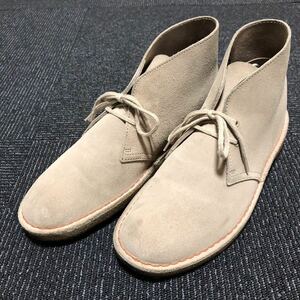 【クラークス】本物 Clarks 靴 26cm ショートブーツ ハイカットシューズ カジュアルシューズ スエード 男性用 メンズ UK 8 G ・ US 9 M