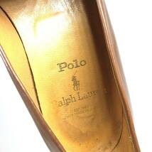 【ラルフローレン】本物 Polo Ralph Lauren 靴 23.5cm 茶 キルトタッセルローファー スリッポン シューズ レザー メンズ 日本製 23 1/2 EE_画像9