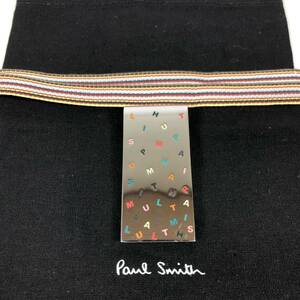 【ポールスミス】本物 Paul Smith マネークリップ ロゴモチーフ 財布 シルバー色系 金属素材 メンズ レディース 保存袋付き 送料370円