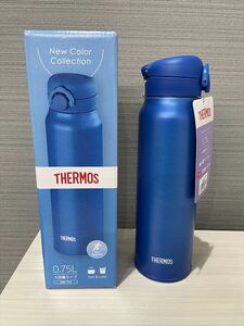 未使用 サーモス THERMOS JNR-753 水筒 メタリックブルー 0.75L ボトル ステンレス構造 保温・保冷 真空断熱ケータイマグ