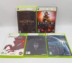 XBOX 360 ソフト おまとめ OBLIVION FABLE DRAGON AGE SKYRIM STAR OCEAN ゲームソフト 【3882-1】