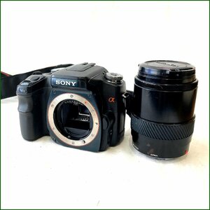 ジャンク●SONY/ソニー●α100 DSLR-A100 一眼レフデジタルカメラ バッテリー/ミノルタレンズ付き 充電器なし