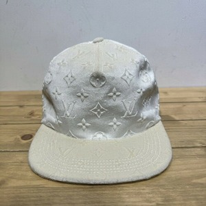 LOUIS VUITTON VELVET BASEBALL CAP MP3421 ルイヴィトン モノグラム キャスケット ベルベット キャップ ポリエステル メンズ ホワイト