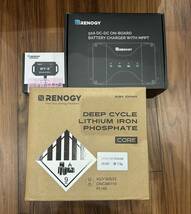 新品 RENOGY レノジー　サブバッテリー ３点セット（リン酸鉄リチウムイオン100AH、走行充電器 50A 、BT-2 Bluetooth モジュール)_画像1