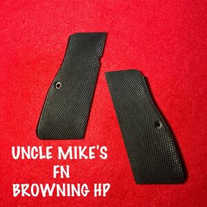 実物UNCLE MIKE'S FNブローニング ハイパワー用 ラバー製グリップ 実銃用アンクルマイクス HP