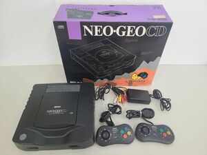 ゲーム機本体/ネオジオ NEO-GEO CD/SNK/動作確認済/箱、コントローラー2点、ACアダプタ 付き/破損あり/酒々井店出荷・同梱不可【A100】