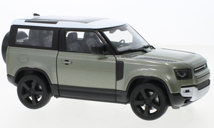 1/24 ランドローバー ディフェンダー グリーン 緑 Welly Land Rover Defender metallic-light green white 2020 1:24 梱包サイズ60