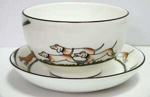 48M WEDGWOOD ウェッジウッド HUNTING SCENES ハンティングシーン カップ ソーサー ジャパニーズ 湯呑 1客 セット 1円スタート