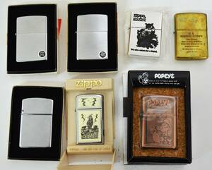 36M 福袋 ZIPPO ジッポー ライター 喫煙具 オイルライター POPEYE ポパイ U.S MARINE アメリカ 海軍 梟 フクロウ 7点まとめ 1円スタート 