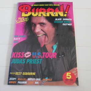 BURRN! 1986年5月号 表紙 ジーン・シモンズ ポスター OZZY OSBOUREの画像1