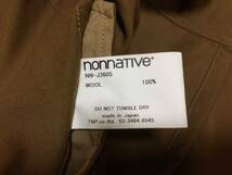 美品 nonnative SOLDIER JACKET WOOL TWILL ベージュ サイズ1 ノーカラージャケット ブルゾン 春夏_画像9